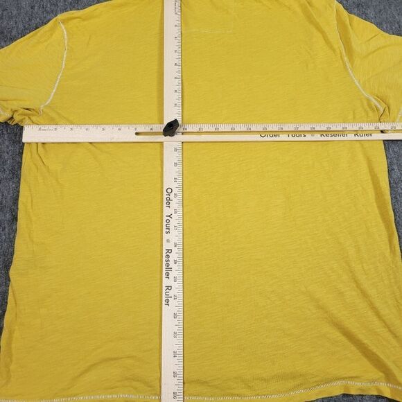 John Varvatos USA Polo Shirt Men's Xl Yellow Short Sleeve Star Knit collared - Picture 9 of 11